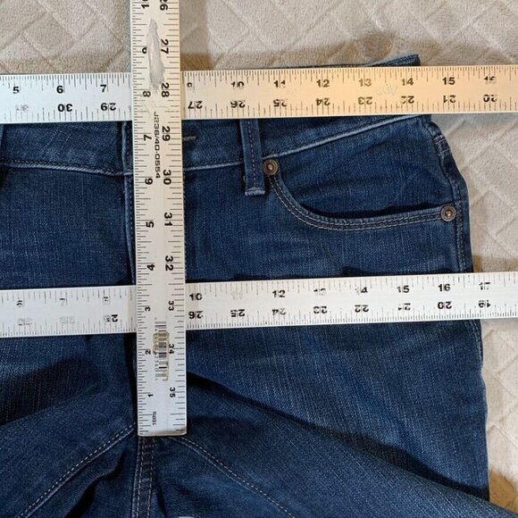 Ann Taylor Loft Womens 26 Denim Jeans Blue Curvy Skinny Dark Wash Low Rise - Picture 4 of 11